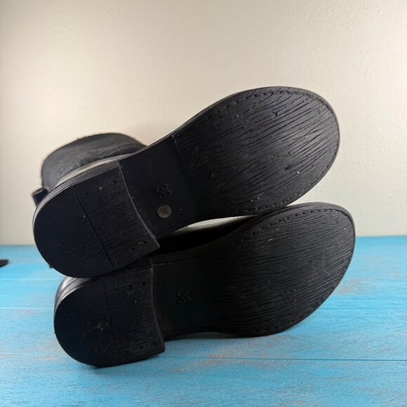 VELETTO Rubber & Suede Lace Up Fur Lined Boots sz 38 US 7.5 - Picture 8 of 9